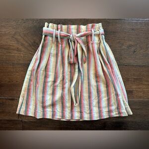 American Eagle Striped Multicolor Skirt with Tie Waist- size XS